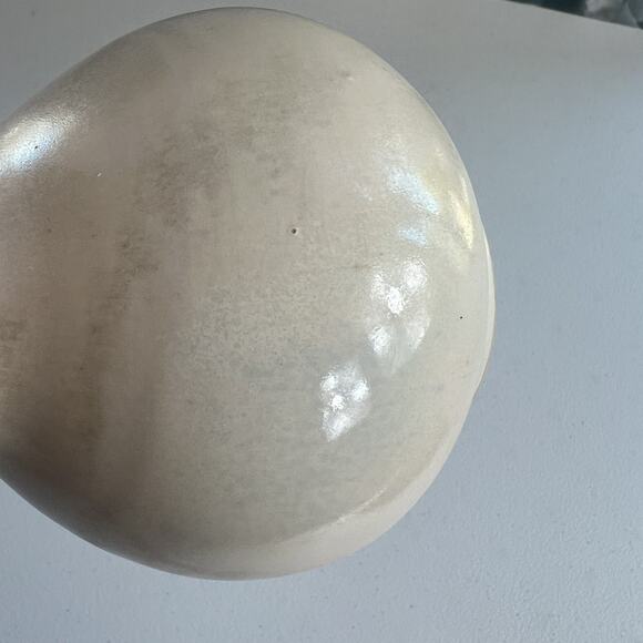 Studio Art Pottery Pitcher Handmade Ivory Stoneware Speckled Signed I.V.I - Picture 8 of 14